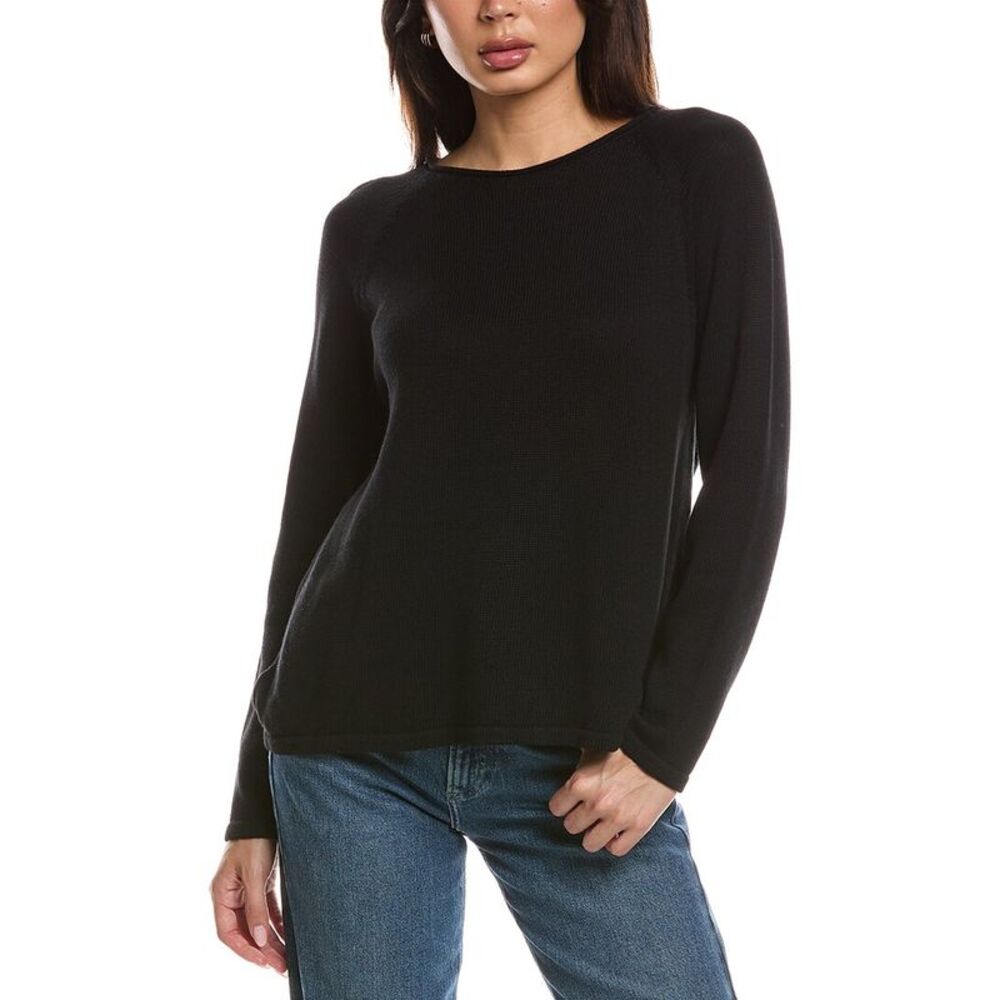 Eileen Fisher Womens  Raglan Sweater, Black
